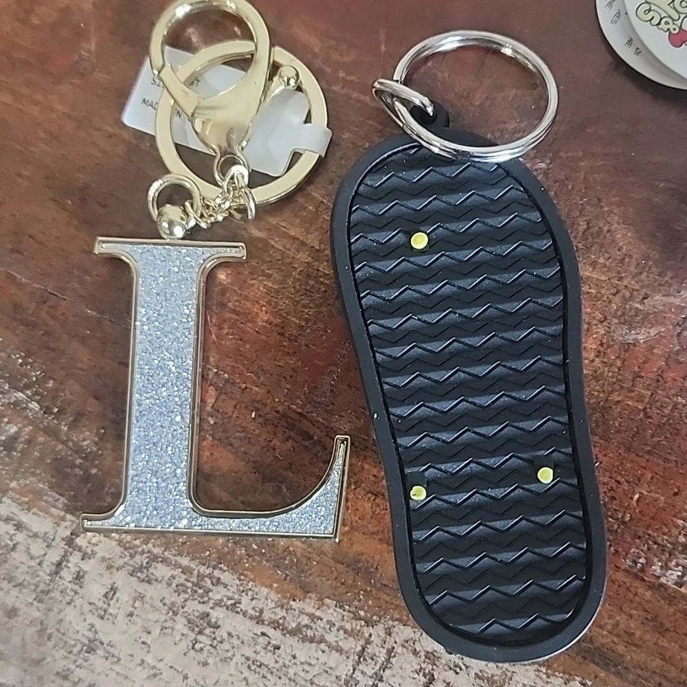 Purse Charm Bag Keychain Lot 4 Flipflop Letter L C Lamb Sheep World